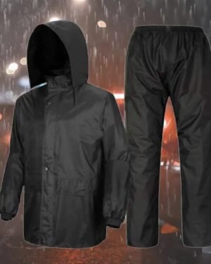 Waterproof Unisex Raincoat Set Black