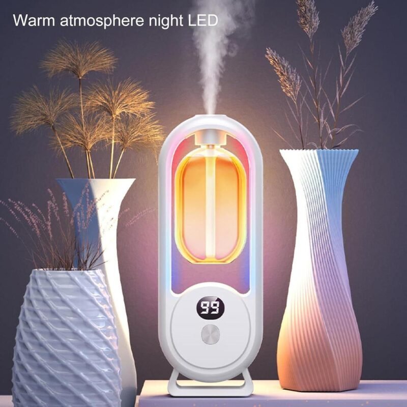 White LED Night Humidifier with Warm Atmosphere