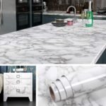White Marble Vinyl Sheet 200x60cm Self Adhesive