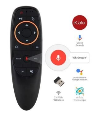 Wireless Air Mouse Remote with Voice Control Black