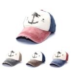 Women Anchor Print Baseball Cap Multi Color
