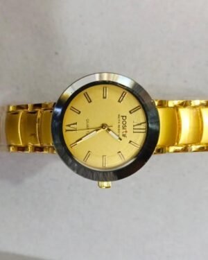 Women Gold Tone Stainless Steel Analogue Watch
