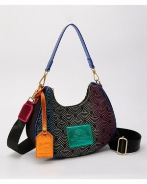 Women Gradient Dumpling Shoulder Bag Black