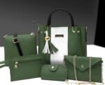 Women PU Leather 5-Piece Bag Set Mustard Color