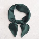 Women Silk Square Scarf Black 70x70cm Fashion