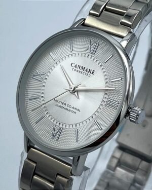 Women Stainless Steel Analog Watch Round Dial Daily Wear