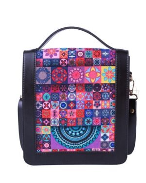 Women's Colorful Patterned Crossbody Bag PU Leather