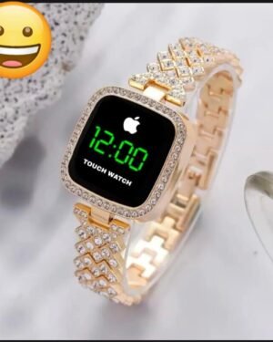Women's Gold Touch Watch with Crystal Strap