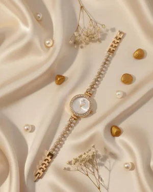 Women's Golden Chain Strap Quartz Watch 25mm