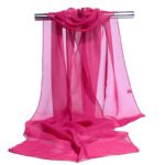 Women's Pink Chiffon Silk Scarf Spring New