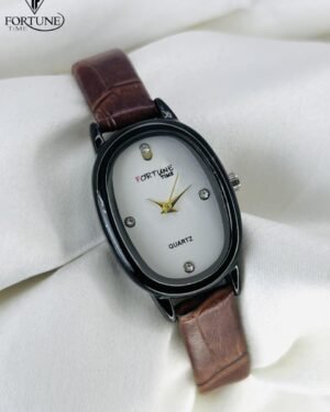Women's Quartz Watch Brown Leather Strap