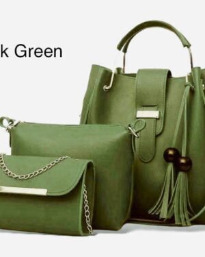 Women's Rexine Plain Hand Bag Set