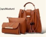 Women's Rexine Plain Hand Bag Set